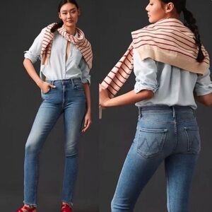 MOTHER Mid Rise Dazzler Ankle Fray We the Animals